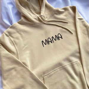 Custom Embroidered Hoodie for Mama, Personalized Sleeve Hood, Best Gift For Mother Day's