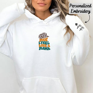 Custom Embroidered Hoodie For New Mom - Man I Feel Like A Mama Embroidery, Gift For New Mom