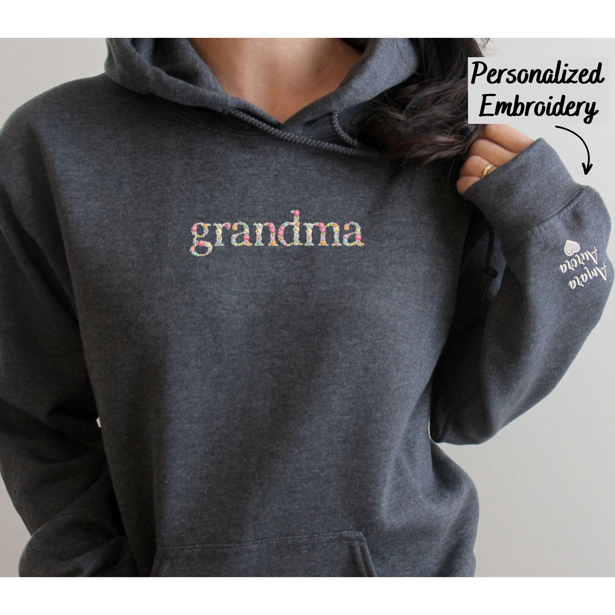 Personalized grandma sweatshirts outlet embroidered