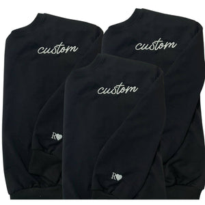 Custom Embroidered Sweatshirts, Hoodie - Personalized Crewnecks Wedding Gifts for Couple