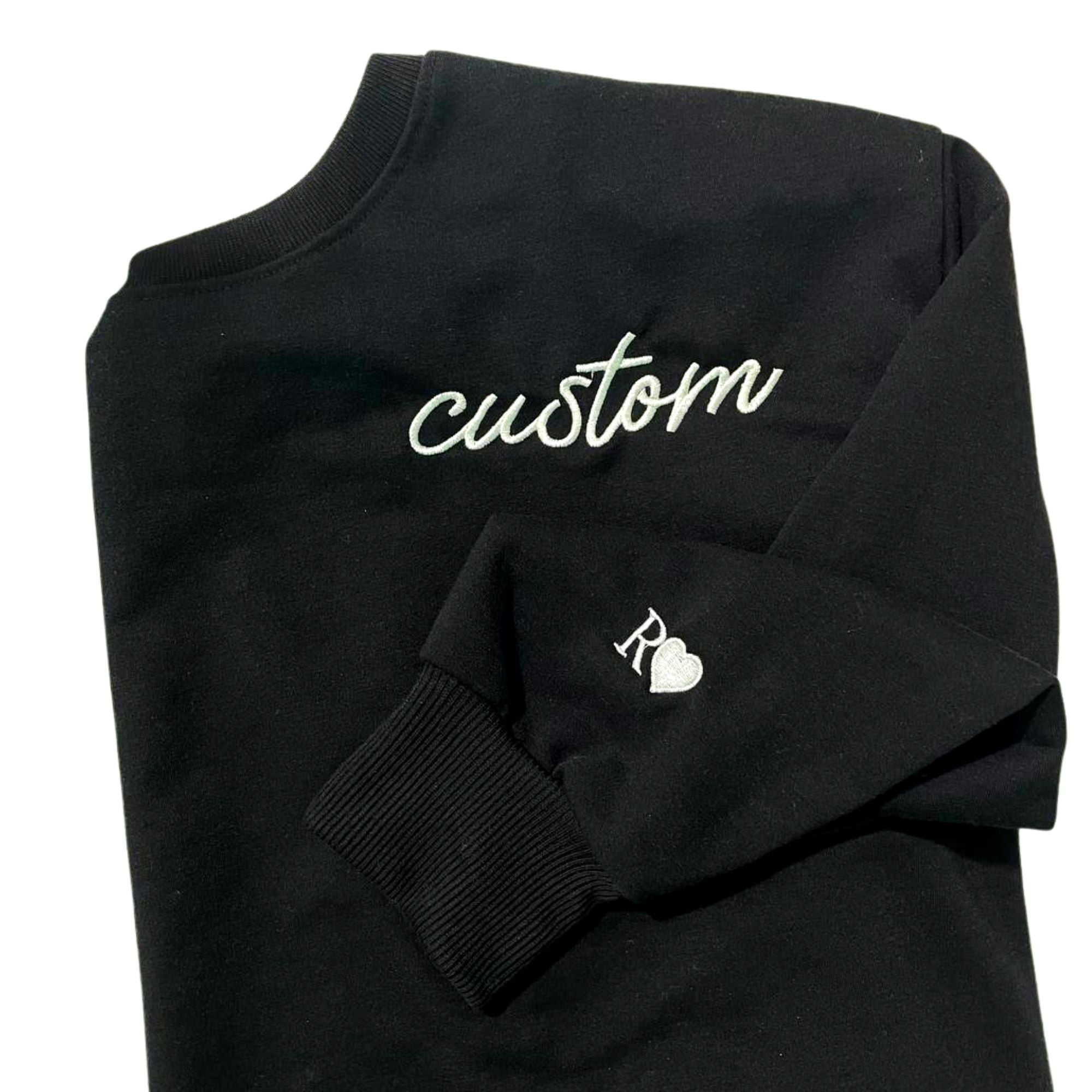 Signature Black on Black Business Embroidered Hoodie Navy and Olive Green –  The Exchange