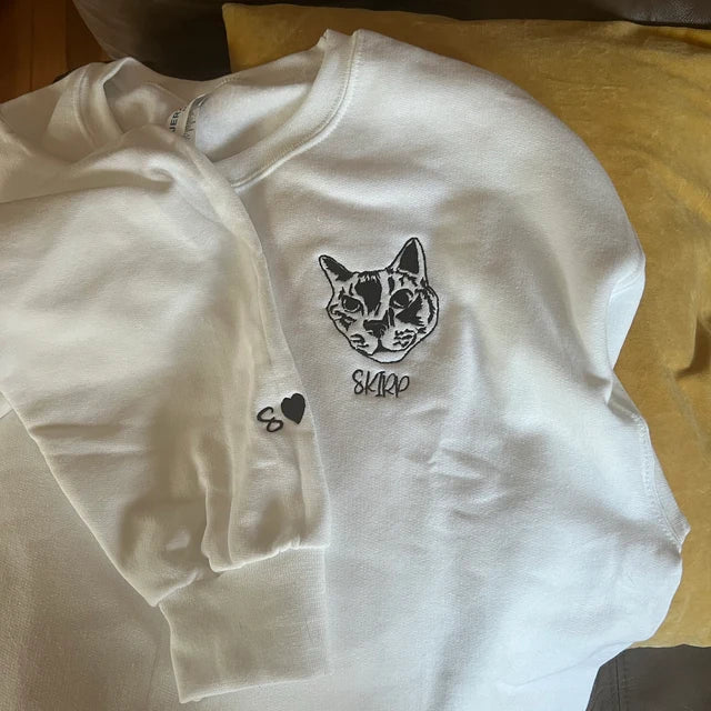 Pet embroidered sweatshirt hotsell