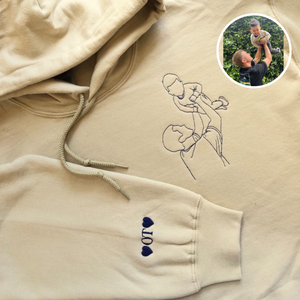 Dad Sweatshirt Embroidered, Personalized Sentimental Gifts for Dad from Portrait Photo Sweatshirt, Unique Gifts for Dad