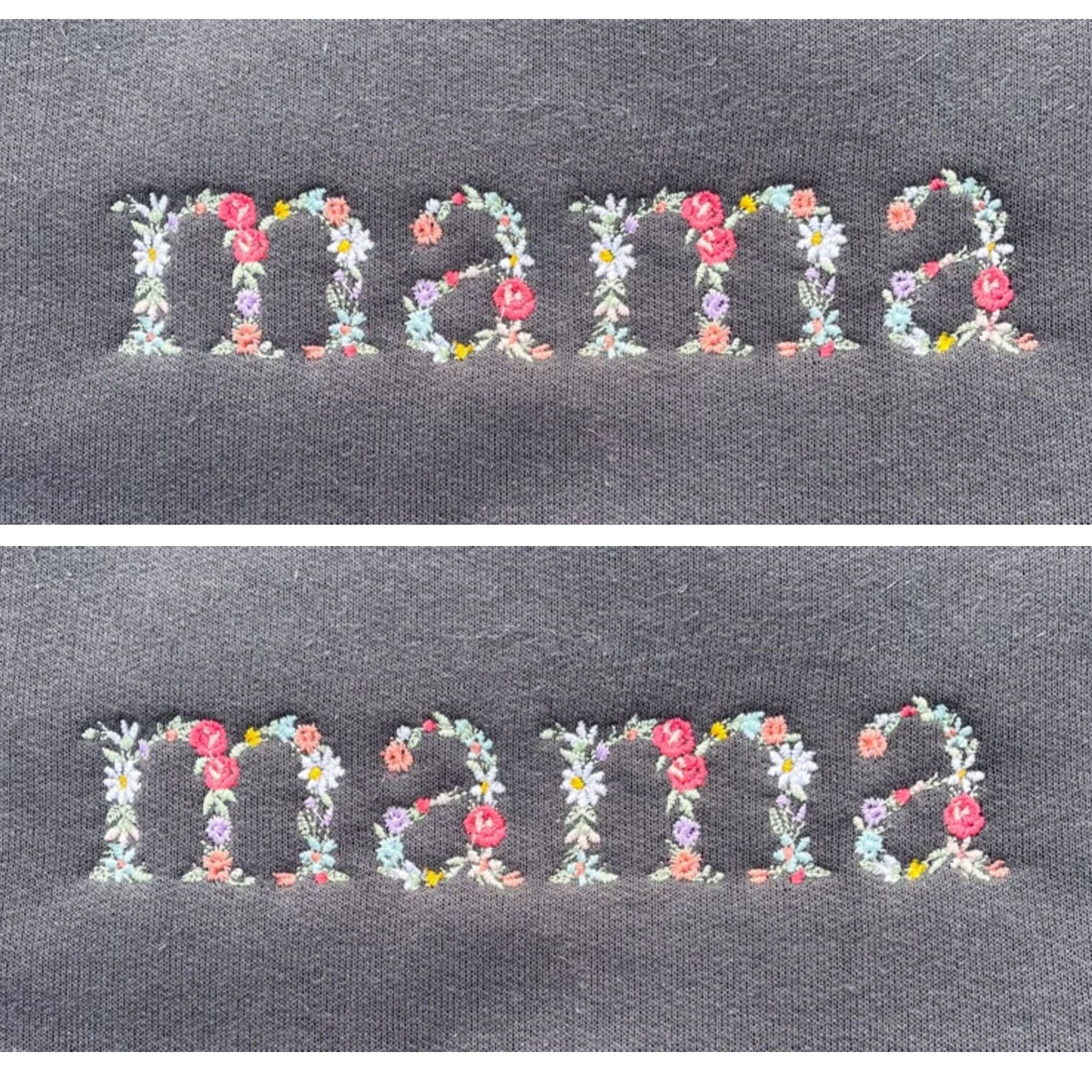 Floral Mama Embroidered Hoodie With Kid's Name on Sleeve, Mother's Day Gift - Embroly