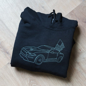 Custom Car Embroidered Sweatshirt, Hoodie