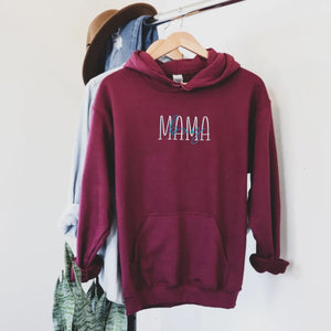 Personalized Mama Boy Embroidery Hoodie, Mama Boy Monograms Hood, Best Gift for Mom